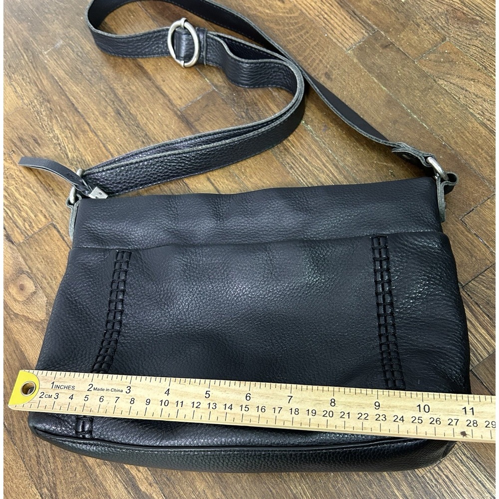 The Sak Melrose Crossbody Bag in black leather Braided Detail Crossbody Timeless - Picture 7 of 8